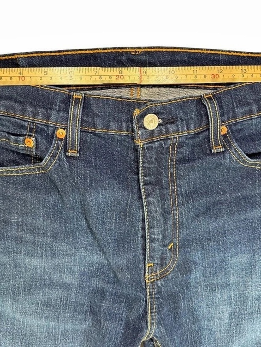Levi’s 505 Men’s Jeans W33 L33 Actual 33-34x29 Straight Leg Blue Denim - Picture 4 of 7